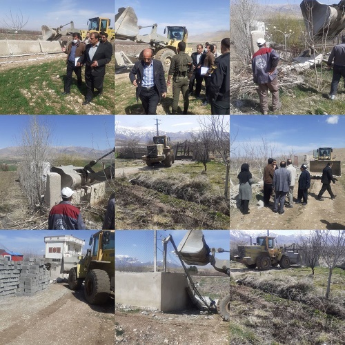 در دومین  اجرای احکام قطعی قضایی مبنی بر قلع و قمع بناهای غیر مجاز در اراضی کشاورزی شهرستان دورود